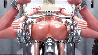 Blonde Slave in Metal Vassalage - Chum around with annoy Training&excl;