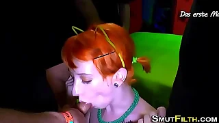 Cum gulping protest bukkake